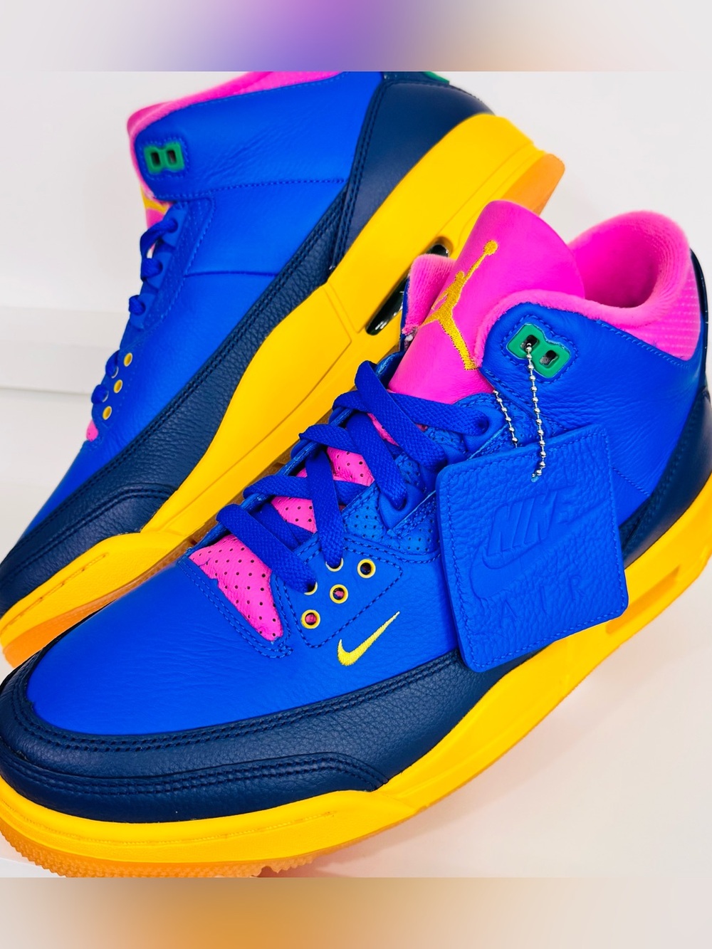Jordan 3 Retro Brazil IV4871-400 Size 10.5 DS Hangtag + Extra Laces No Box🇧🇷 - Picture 16 of 16